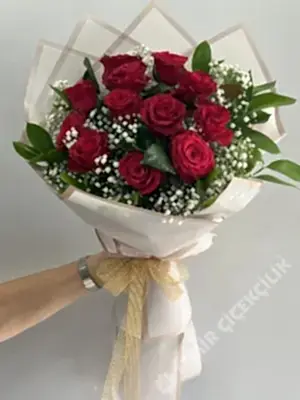 11 Kırmızı Gül Buketi