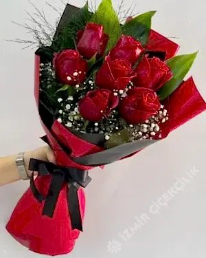 7 Kırmızı Gül Buketi