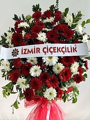 Kırmızı Beyaz Gerbera Ferforje